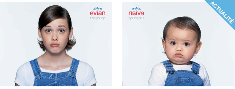 Les campagnes publicitaires Live Young - Affiches publicitaires d'Evian