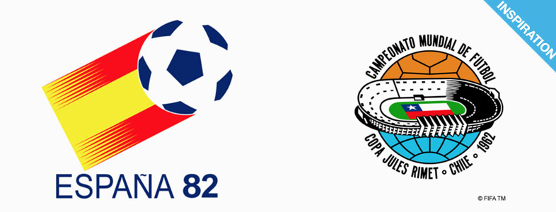 INSPIRATION - Logos de coupe du monde de Football de 1930 à 2018